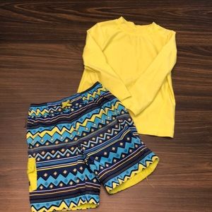 Swim trunks with swim shirt